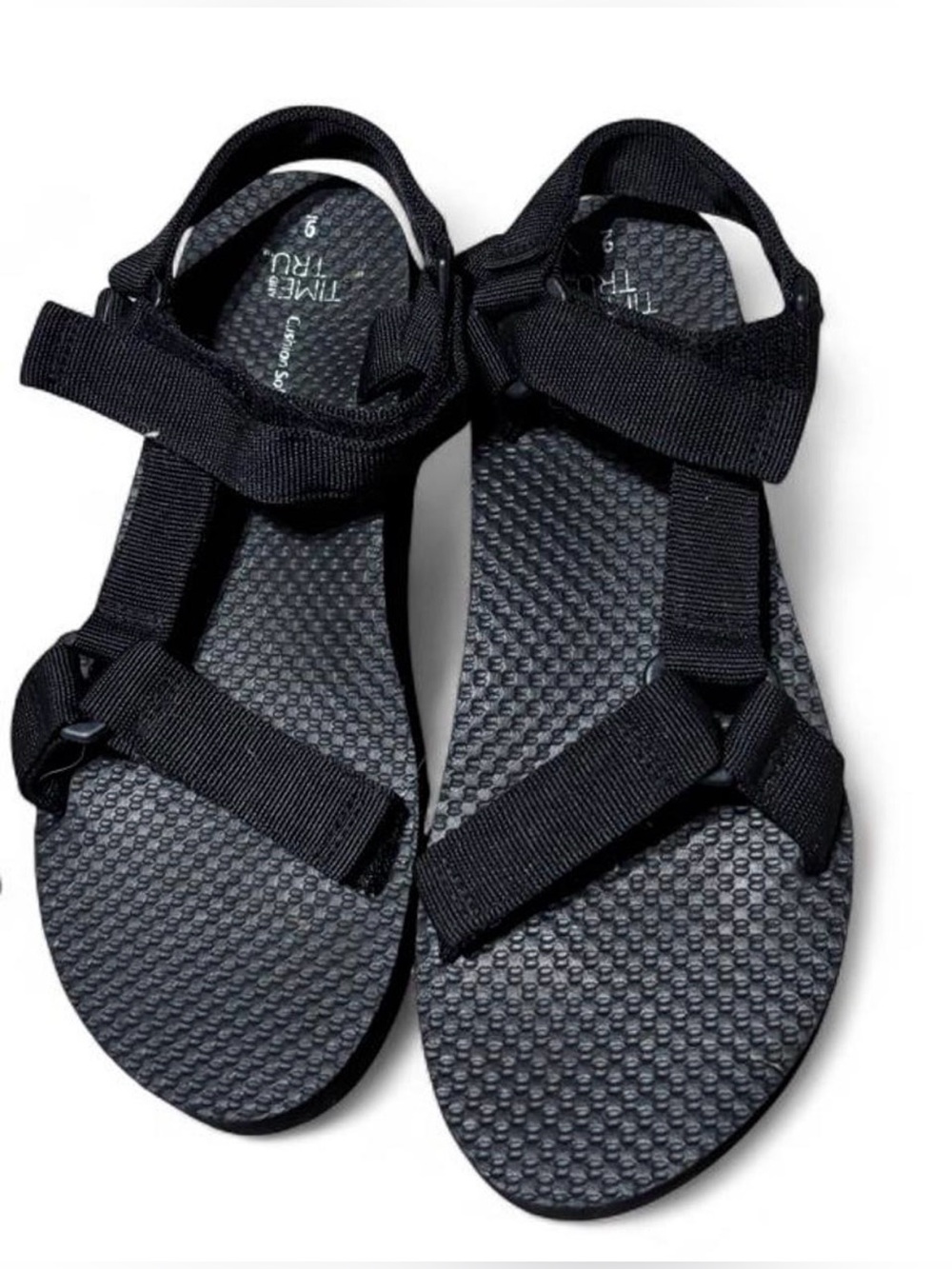 Black 9 velcro sandals with textured sole #outdoor #hiking